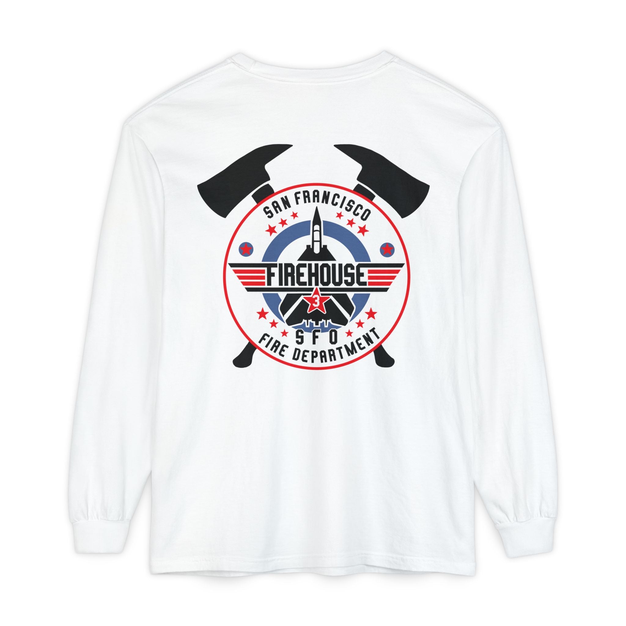 WHITE LONG SLEEVE - SFFD SFO Station 3 Shirt