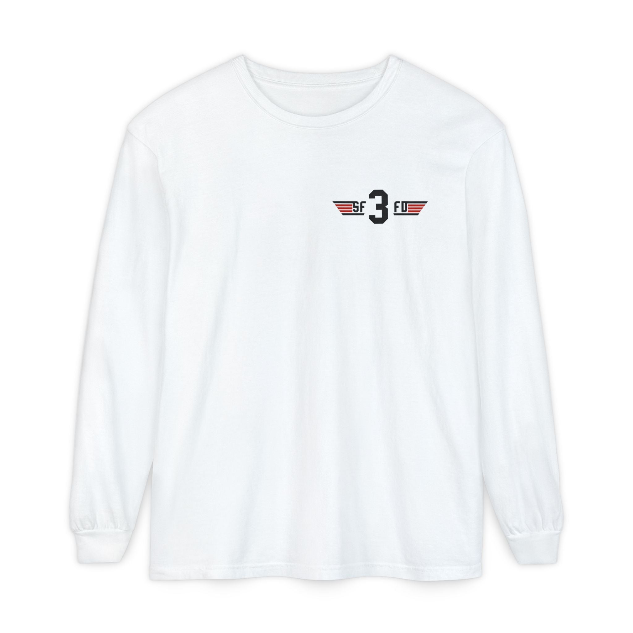 WHITE LONG SLEEVE - SFFD SFO Station 3 Shirt