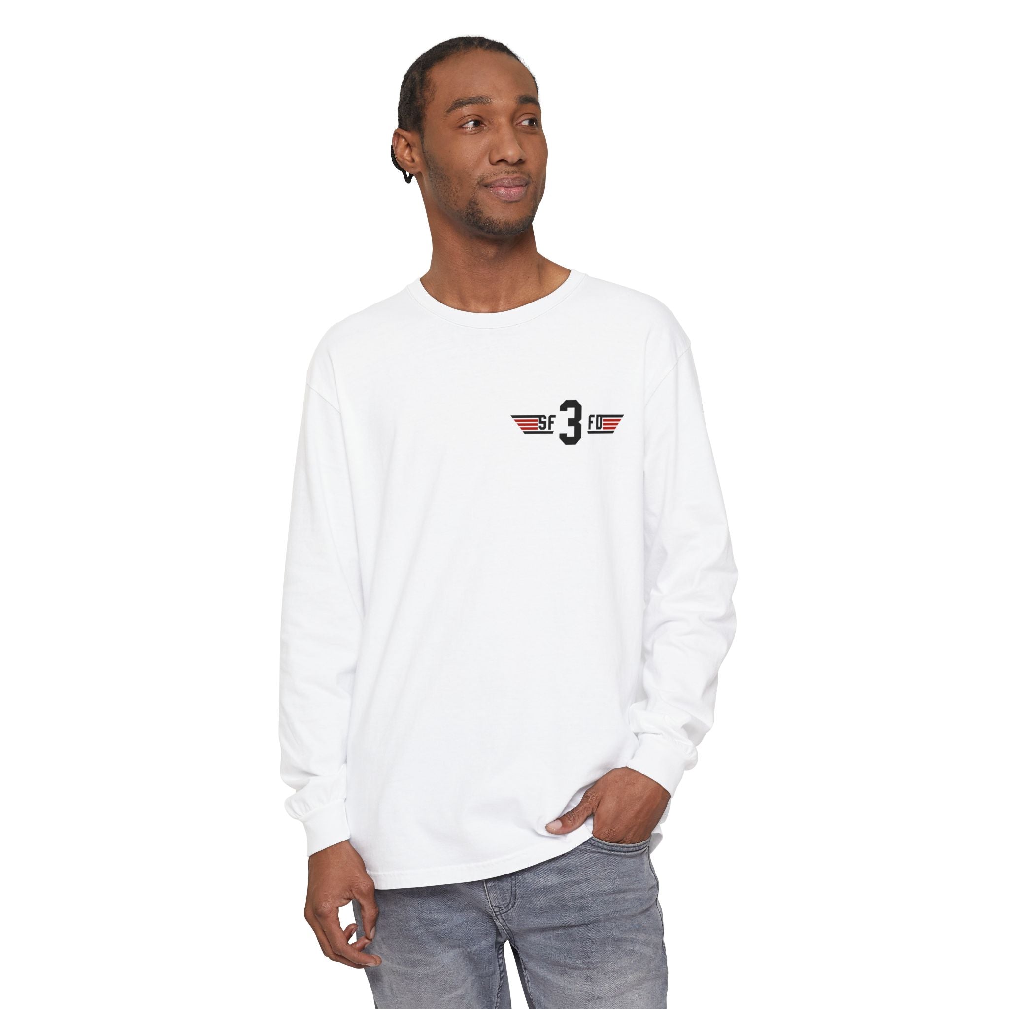 WHITE LONG SLEEVE - SFFD SFO Station 3 Shirt