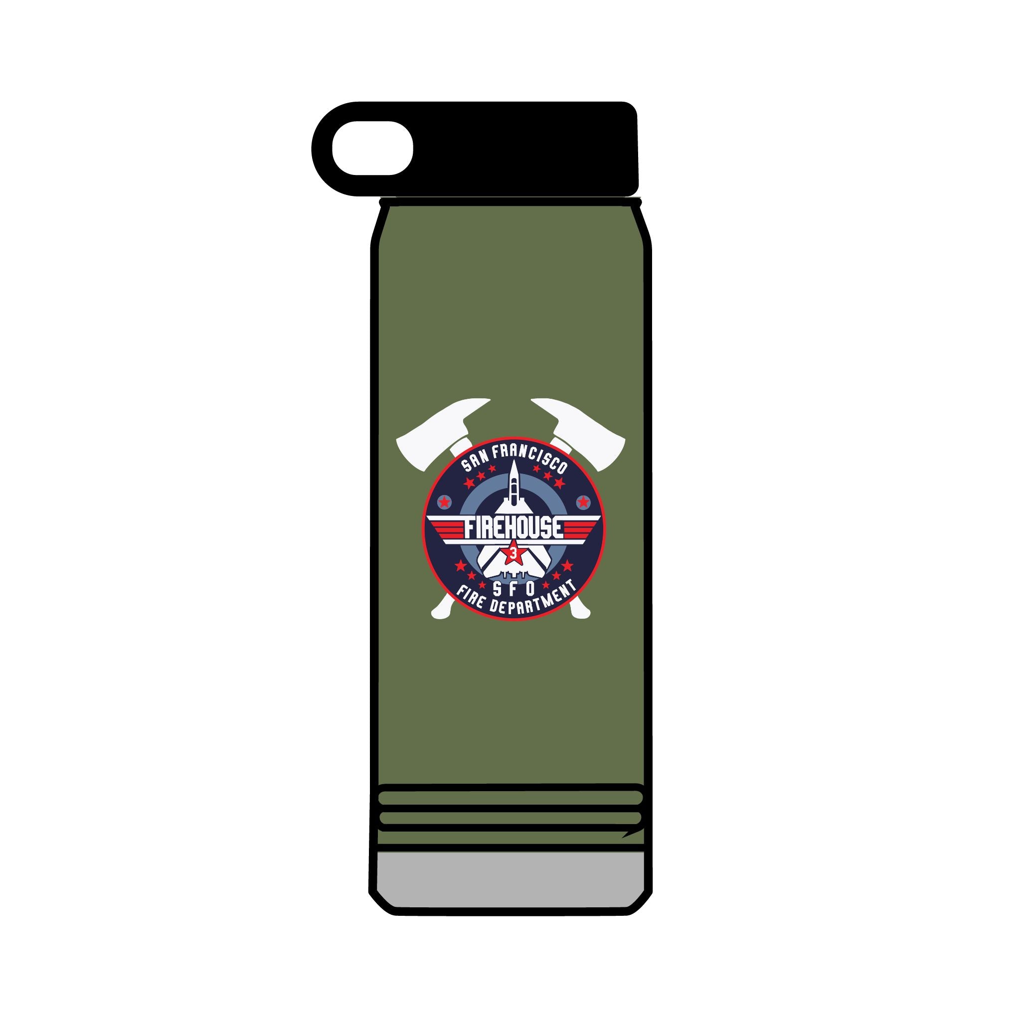 32oz INSULATED WATER BOTTLE - SFFD SFO Station 3