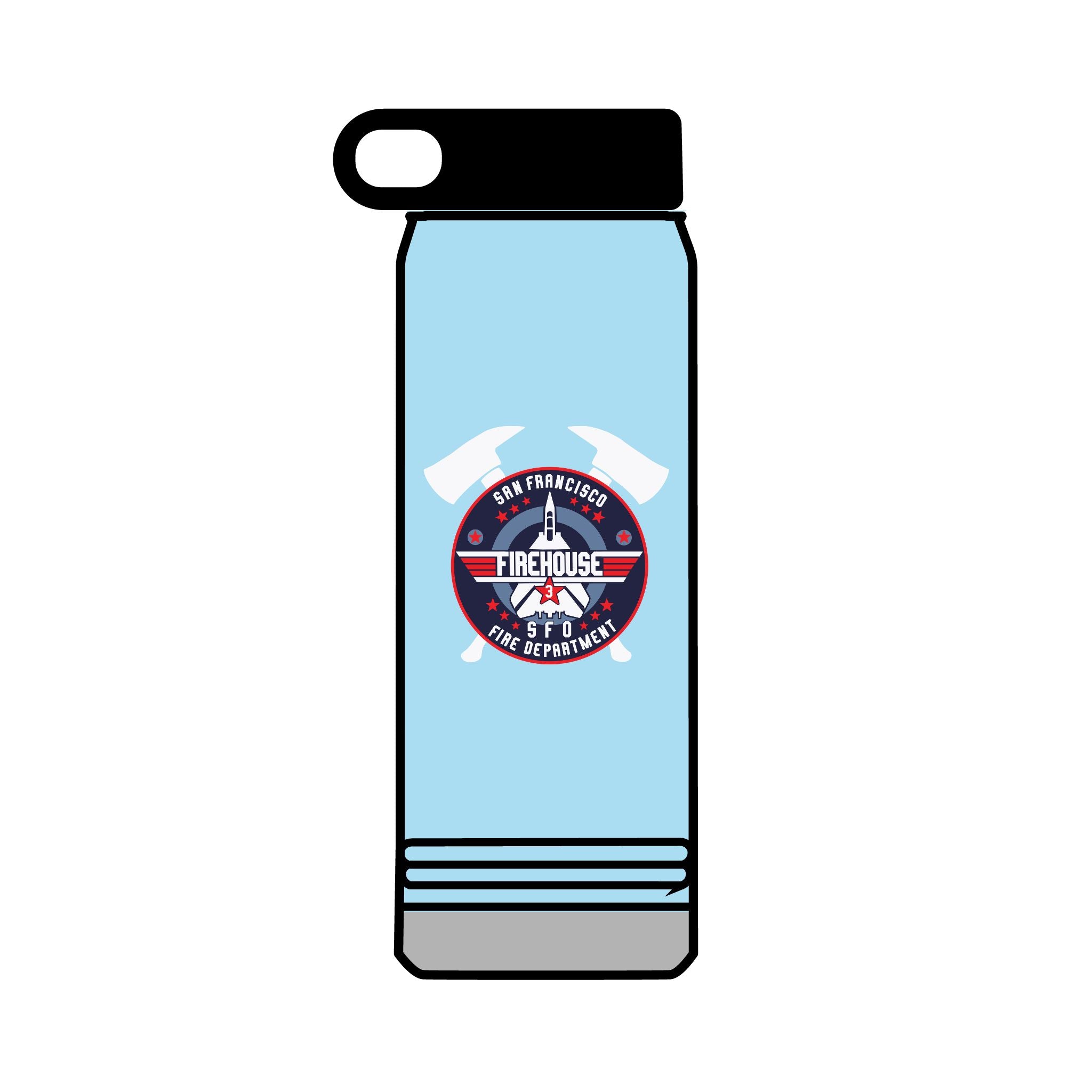 32oz INSULATED WATER BOTTLE - SFFD SFO Station 3