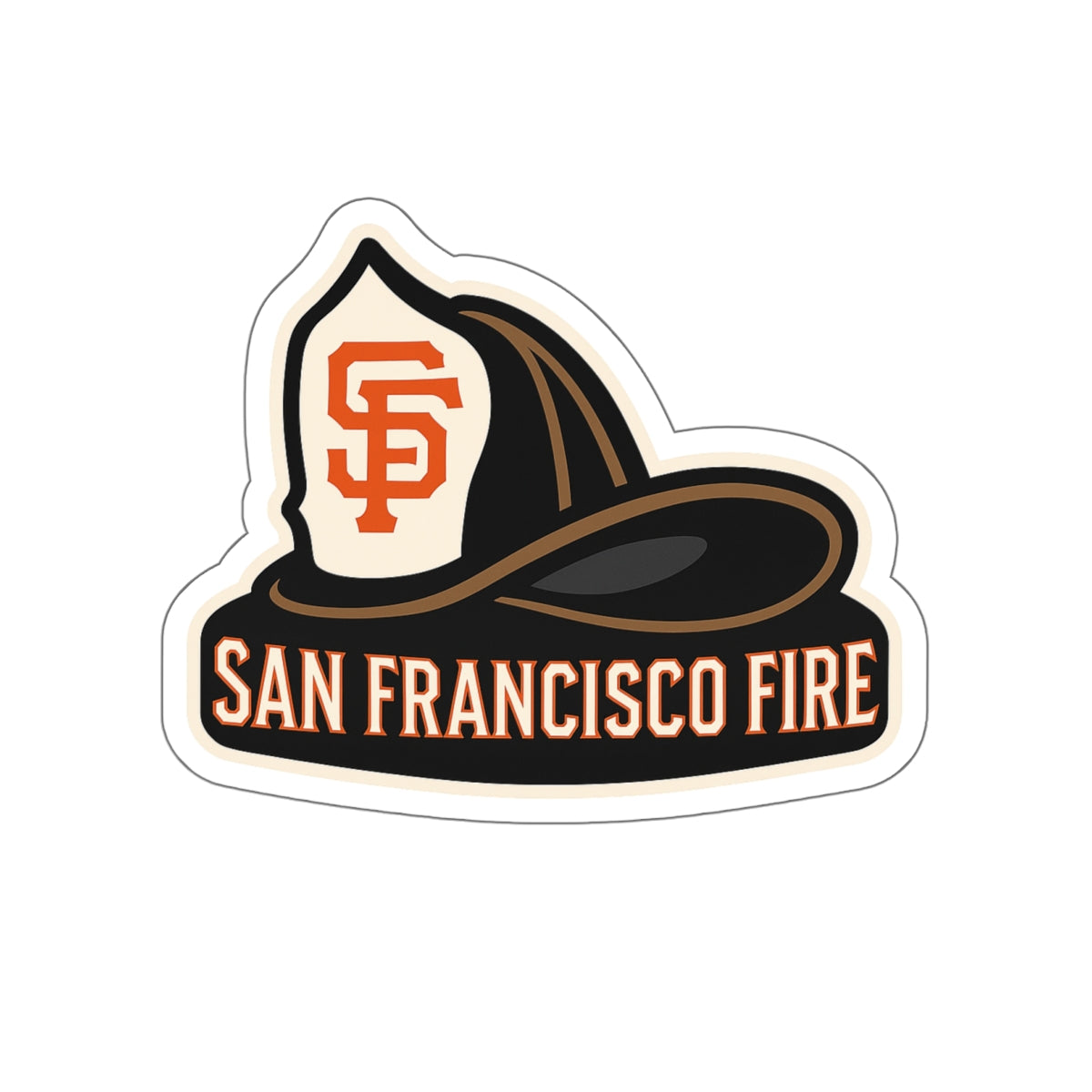 SFFD HELMET VINYL STICKER
