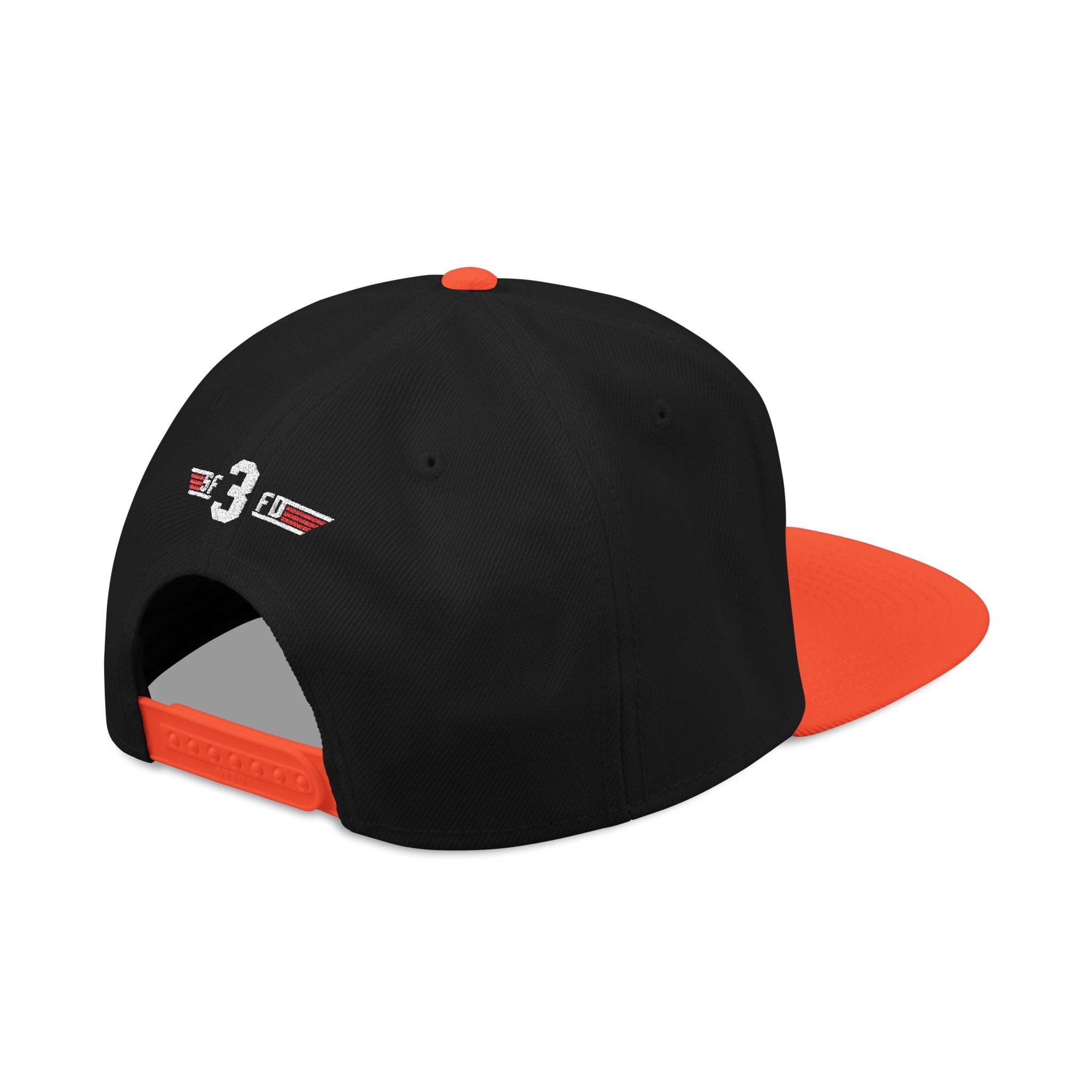 Embroidered SF Dept. Snapback Hat — Black/Orange Baseball Cap