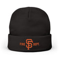 Fire Dept. Embroidered Beanie - SF Logo Knit Hat