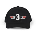 Embroidered '3' Firefighter Wings Snapback Trucker Cap