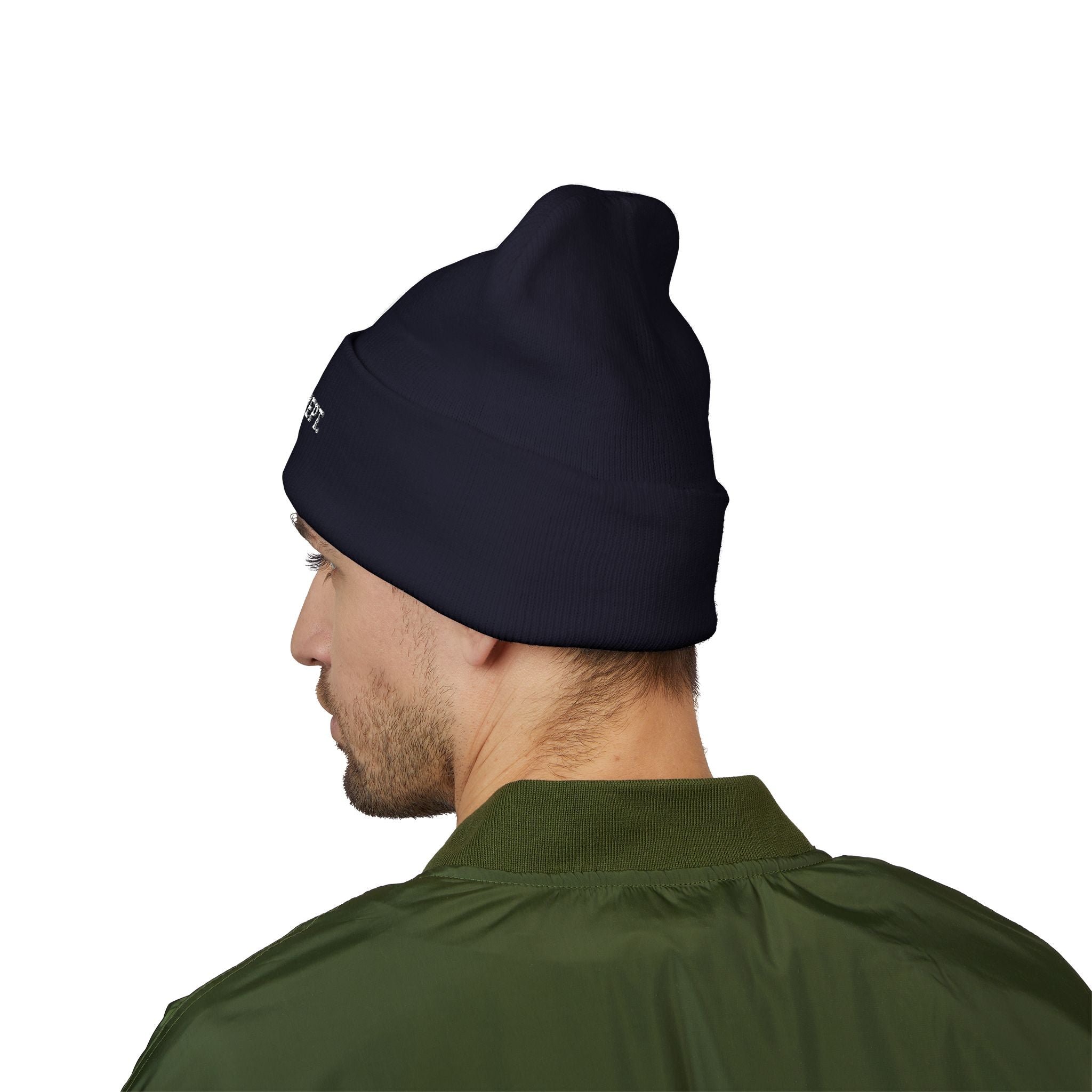 Fire Dept Embroidered Cuffed Beanie — Classic Knit Hat for Firefighters & First Responders